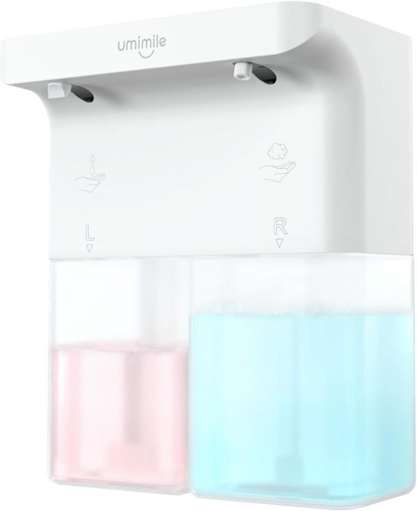 ソープディスペンサー 泡 液体 自動 ダブルヘッド 600ml ハンドソープ 食器洗剤 手洗い 壁掛け可能 IPX4防水 キッチン対応