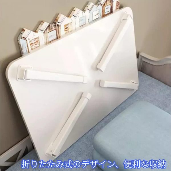 折りたたみテーブル 折り畳みテーブルパソコンデスク座卓 ベッドテーブル ロー テーブル - 画像 (6)
