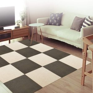 ジョイントマット 【30*30cm 40枚（約3.2畳） モカ/アイボリー】 タイルカーペット ずれない 防音 洗えるカーペット ペット用 パンチカーペット ペット/高齢者の滑り止め対策