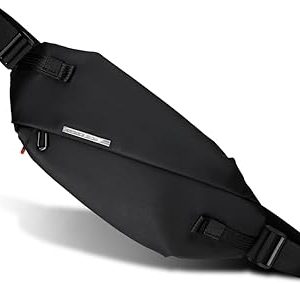 FENRUIEN ショルダーバッグ メンズ 斜めがけ ボディバッグ 小さめ ウエストポーチ ヒップバッグ 防水 軽量 多機能 ウエストバッグ ファッション ポータブル マルチポケット収納 3way SBSジッパー 通勤、仕事、スポーツに適用 (ブラック)