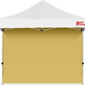 マスターキャノピー（MASTERCANOPY）サイドシート（横幕）タープテント用 2.5M/3M 防水 防風 UVカット遮熱 取り外し簡単 ビジネス用 アウトドア用 【サイドシート一枚】