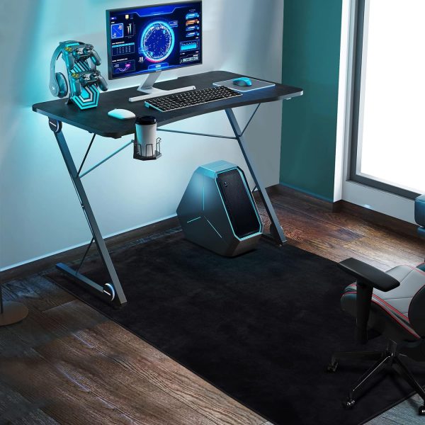 FUNHOO ゲーミングチェアマット 90×120cm チェアマット カーペットタイプ 滑り止め加工 フランネルタイプ 床保護 傷防止 フローリングマット 騒音対策 床暖房対応