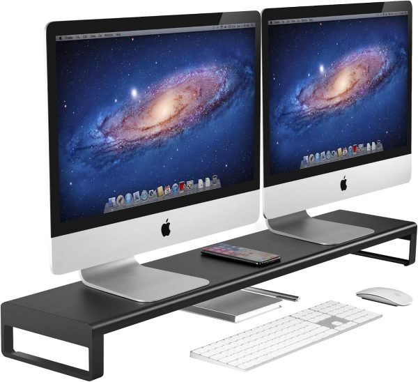 デュアル モニター台 机上台 ディスプレイ台 2画面スタンド パソコン PC キーボード 収納