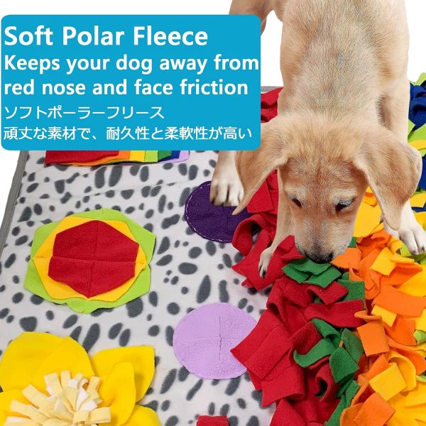 SCHITEC 犬おもちゃ 訓練毛布 ノーズワークマット エサ入れ【多色・矩形・70cm×70cm・大型】 嗅覚訓練マット ノーズワーク 頑丈 分離不安 知育玩具 食いちぎる対策 運動不足・ストレス解消 犬・猫用 - 画像 (4)