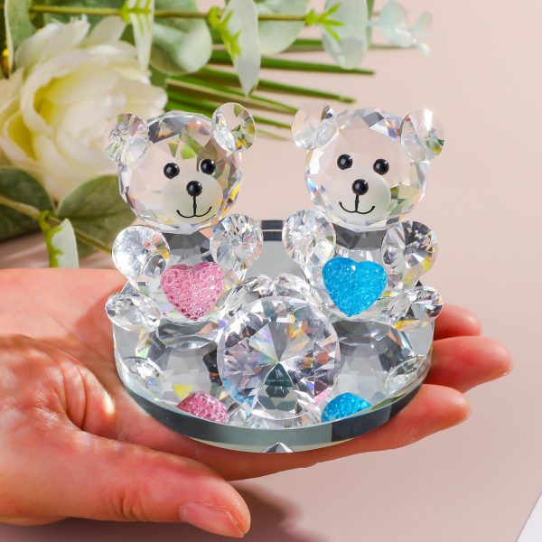 Kertari クリスタル くま 置物 【正規品】結婚祝い 誕生日 記念日 プレゼント 妻 彼女への素敵な家の熊の置物 装飾品ギフトボックス付き - 画像 (5)